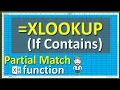 Excel XLOOKUP CONTAINS partial match - Using Wildcards