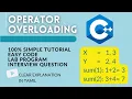 C OPERATOR OVERLOADING TUTORIAL IN TAMIL C OPERATOR OVERLOADING PROGRAM