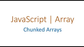 Javascript coding test array chunked array