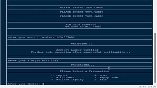 ATM BANK - Using Python