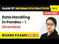 Class 12 Informatics Practices Chapter 2 Overview - Data Handling in Pandas