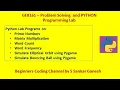 Python programs PSPP Lab Prime Matrix multiply word count Orbits Bouncing Ball Tamil
