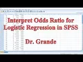 Interpreting Odds Ratio with Two Independent Variables in Binary Logistic Regression using SPSS
