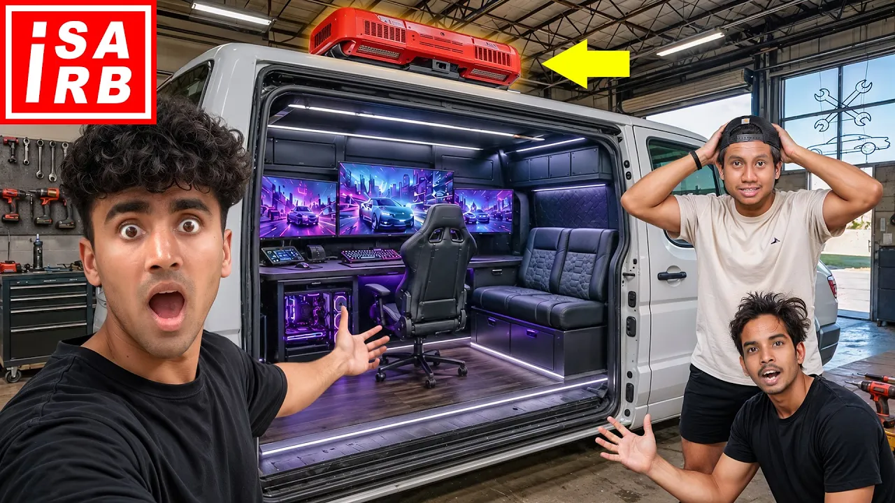BUAT BILIK GAMING DALAM VAN : PASANG AIRCOND BESAR !!