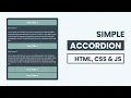 Responsive Accordion Using HTML CSS And Vanilla JavaScript