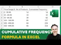 Cumulative Frequency Formula in Excel Create a Cumulative Frequency Distribution Table