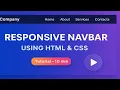Responsive Navbar Using HTML CSS Step-by-Step Tutorial for Beginners