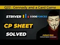 Gennady and a Card game Striver CP Sheet Codeforces Competitive Programming