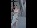Download Lagu Beautiful woman with long legs and high heels wears white dress