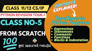 Python Fundamentals Barebones of Program Chapter 7 Class 11 Python Class 11 12ComputerScience