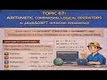 Topic 67 Arithmetic Comparison Logical Operators In JavaScript Operator Precedence