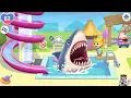 Water Slides Ginger Unlocked | My Talking Tom Friends 2 Update Hungry Shark in Pool All Characters