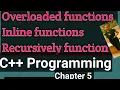 Overloaded inline and recursive functions in C programming Chapter 5 in Amharic