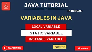 variables in java Local Static and Instance variables in Java static variable in java - Part 3