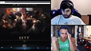 TYLER1 AND YASSUO REACT TO NEW CHAMPION SETT AND HIS ABILITIES | SETT GAMEPLAY LEAGUE | LOL MOMENTS