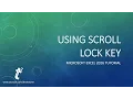 What is Scroll Lock Key and What it Does