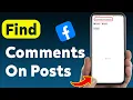 How To Find Comments On Posts On Facebook Updated