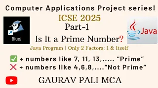 Java Program to Check Prime Number Only Two Factors 1 and Itself Prime Number in Java