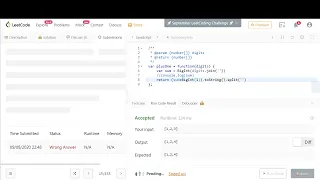 LeetCode Javascript Plus One No