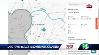 SMUD power outage in downtown Sacramento