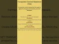 Transaction Control Statement