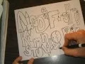 outer space alphabet Art instruction for children fun decorative alphabet