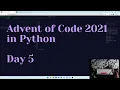 Advent of Code 2021 Day 5 in Python No talking