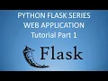 Python Flask Tutorial - Hello world and data List Web App Part 1 For Beginners