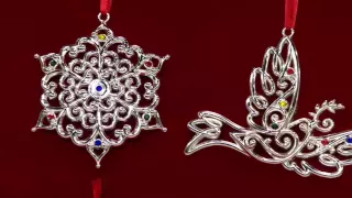 Lenox Set of 6 Silver Plated Sparkle Scroll Ornaments on QVC