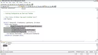 3 Adding Subqueries as Derived Table