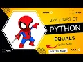 Spider Man in Python 274 Lines of Code TechVineChannel