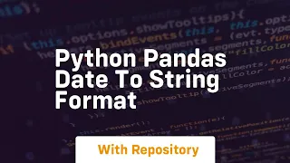 python pandas date to string format