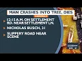 Man dead after crashing into tree