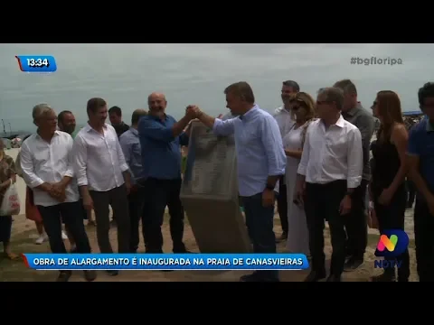 Obra de alargamento é inaugurada na praia de Canasvieiras em Florianópolis