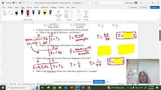 Wave Calculation Practice Worksheet Example