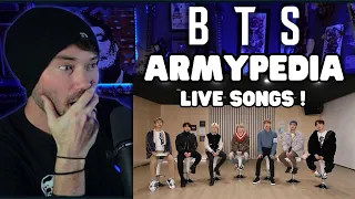 Download First Time Reaction to - BTS ARMYPEDIA LIVE SONGS! MP3