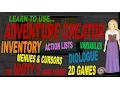Adventure Creator Tutorial - Inventory Variables Menu and More