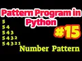 Pattern Program in Python Numbers Triangle