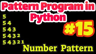 Pattern Program in Python Numbers Triangle