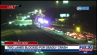 Two lanes blocked for deadly crash on I-295 and Roosevelt near Buckman Bridge