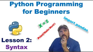 Python Programming Made Easy for Beginners - Lesson 2 Understanding Syntax
