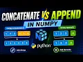 NumPy concatenate vs append