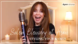 Download Dyson Airwrap Salon Blowdry, with the new LARGE ROUND BRUSH | Styling my NEW BANGS MP3