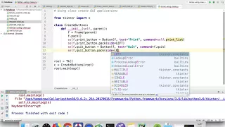 Python GUI creating GUI application using class in Hindi