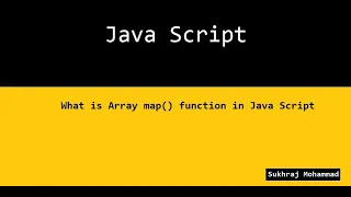Array map function in Java Script in Hindi