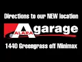 Directions to the new Alara Garage