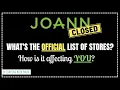 Avoid fake lists Check if your Joann is closing