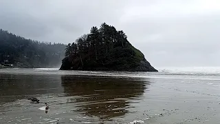 King Tide sneaker wave Neskowin Oregon 2021