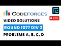 Codeforces Round 1077 Div 2 Solutions - A to D by Vibhaas TLE Eliminators
