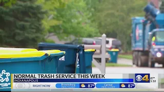 Normal trash service in Indianapolis following 4th of July